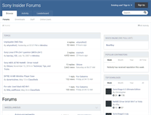 Tablet Screenshot of forums.sonyinsider.com